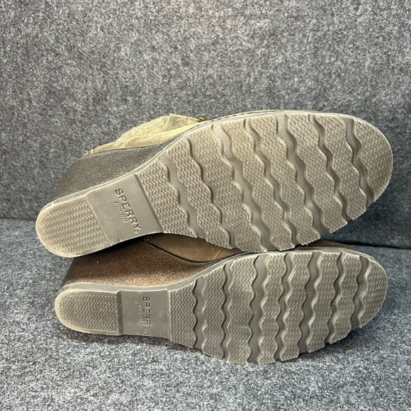 Sperry Women’s Leather Wool Ankle Boots Brown Lace Up STS99837 Size 9M - Picture 9 of 9